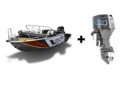 Комплект Алюминиевая лодка (катер) Mikatsu (Микатсу) 470 (Z43) Premium + мотор Mikatsu MF40FEL-T-EFI