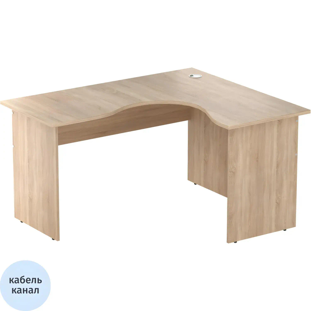 Стол эргономичный Easy One LT 22/16 прав. (1400x1200x740мм) Дуб Сонома П/Н