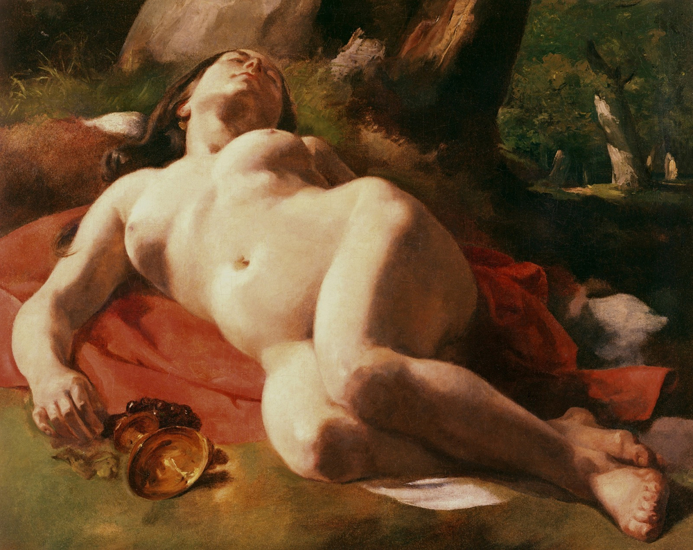 Гюстав Курбе. 1844-1847. Вакханка (La Bacchante). 76.2 x 63.4. Холст, масло. Частное собрание.