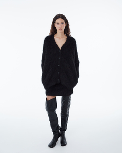 Юбка мини из альпака черный