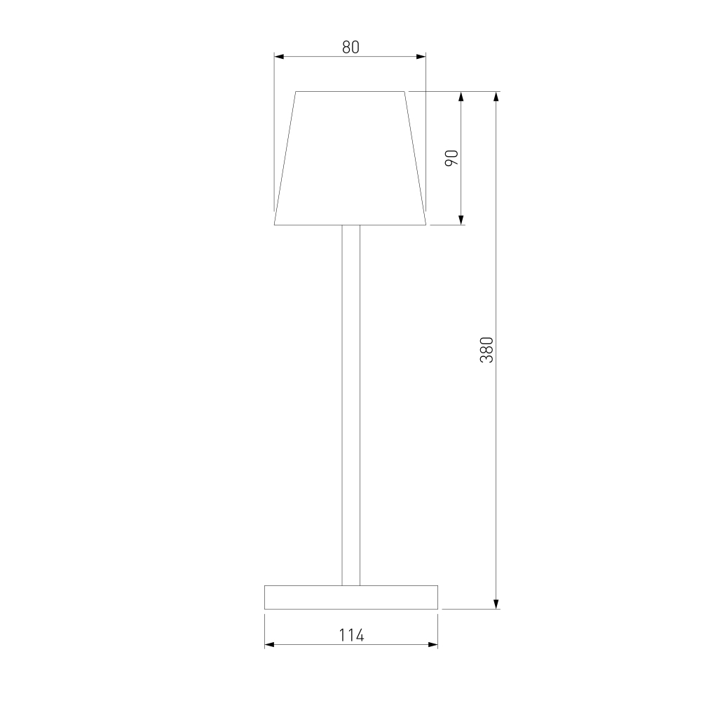 Уличный светодиодный настольный светильник Mist черный с аккумулятором IP54 TL70220 черный