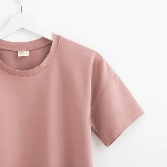 Футболка женская Basic line, цвет пыльно-розовый, р-р 46