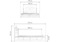 Двуспальная кровать Виктори 4 160х200 белая