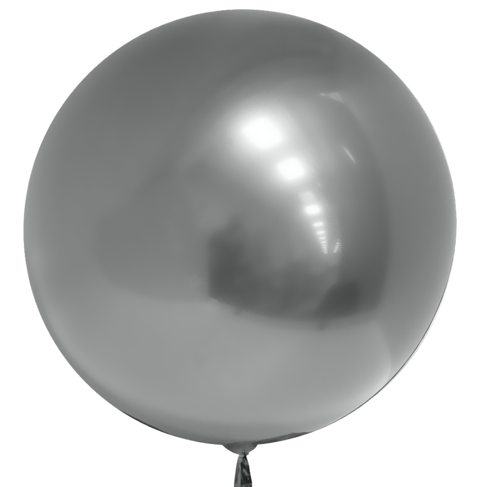 Шар Баблс/Bubble Серебро Хром 45 см