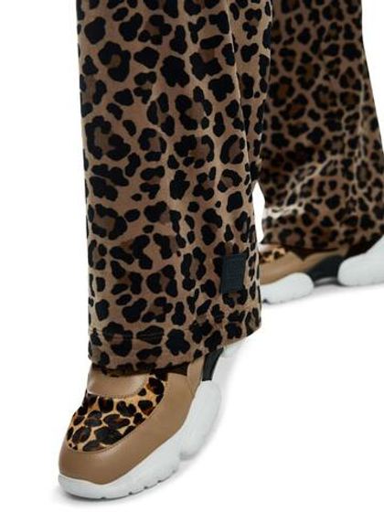 Marc Cain Брюки из велюра с анималистичным принтом