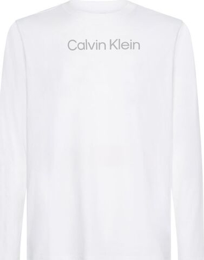 Мужская теннисная футболка теннисная Calvin Klein PW L/S T-shirt - bright white