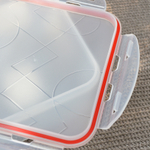 Контейнер для продуктов 1,2л квадратный с защелками "Modena" (бесцветный)