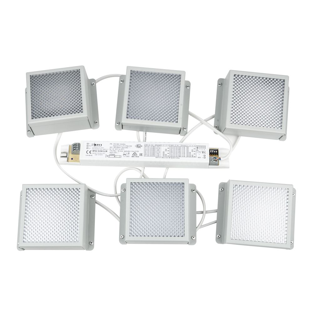 ULP-0808 42W-4000К IP40 GRILYATO WHITE KIT06 Светильники светодиодные потолочные встраиваемые. комплект из 6 штук. Белый свет 4000K. 5208Лм. Для ячеек 86x86мм. Корпус белый. В комплекте с и-п. ТМ Uniel