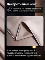 КПБ Однотонный Сатин Премиум на резинке OCPR002, 2 спальный, 4 наволочки, простынь 180*200*30