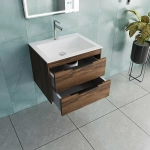 Тумба с раковиной Vincea Chiara 2D 60 VMC-2C2600CO/VCB-13600W тёмный дуб/раковина белая