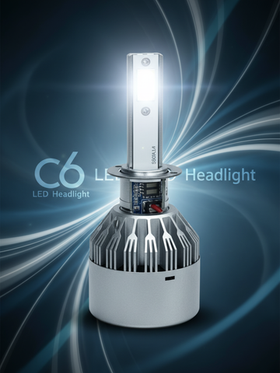 Лампа светодиодная H3 для авто Комплект 2шт. LED C6 (ярче ксенона) 12V 6000K 36W 3800Lm