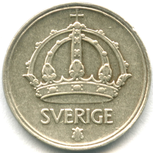 10 эре 1945 G. Швеция. Серебро XF