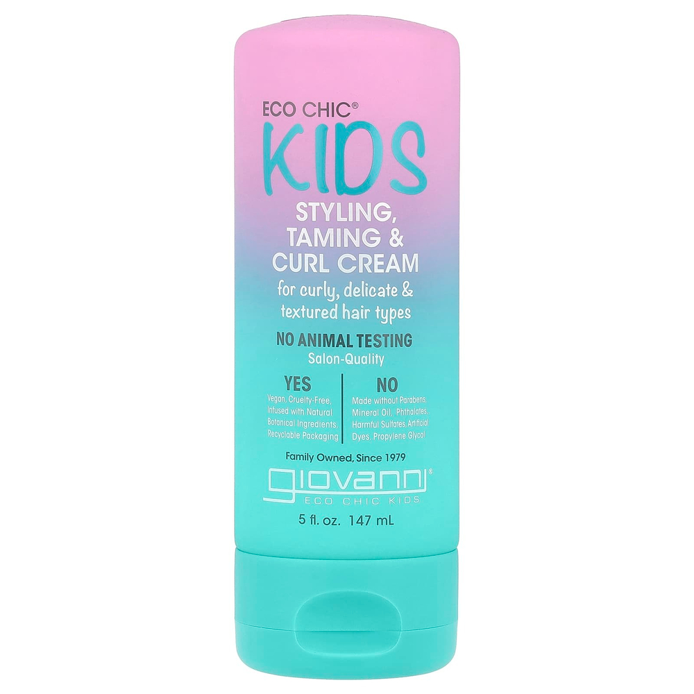 Giovanni, Eco Chic® Kids, крем для укладки волос, укрощение локонов, 147 мл (5 жидк. унц.)