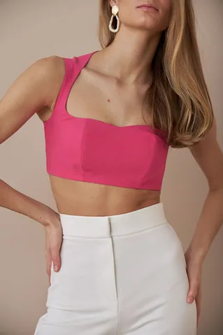 Топ-сердечко цвета фуксия