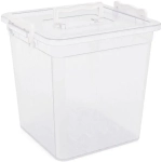 Контейнер 12л квадратный, с ручками, прозрачный