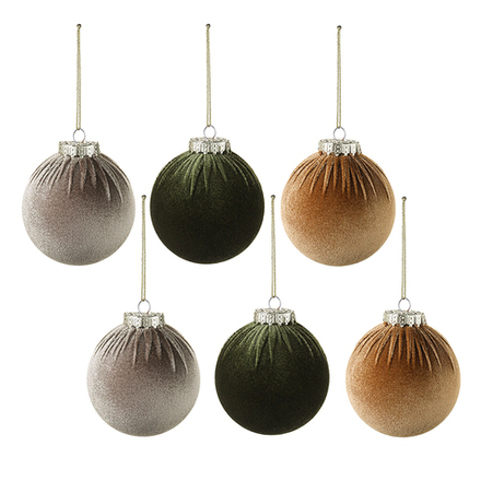 Набор ёлочных украшений Velvet Christmas из коллекции New Year Essential, 6 шт.