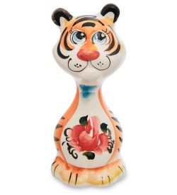 ГЛ- 764 Фигурка «Тигренок Арсений» цв. (Гжельский фарфор)