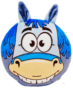 Мягка игрушка - подушка с маской для сна символ года конь "Слиппи Снежный" h 15 см