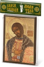 Икона "Александр Невский" (поясной), 6х9 на МДФ-6