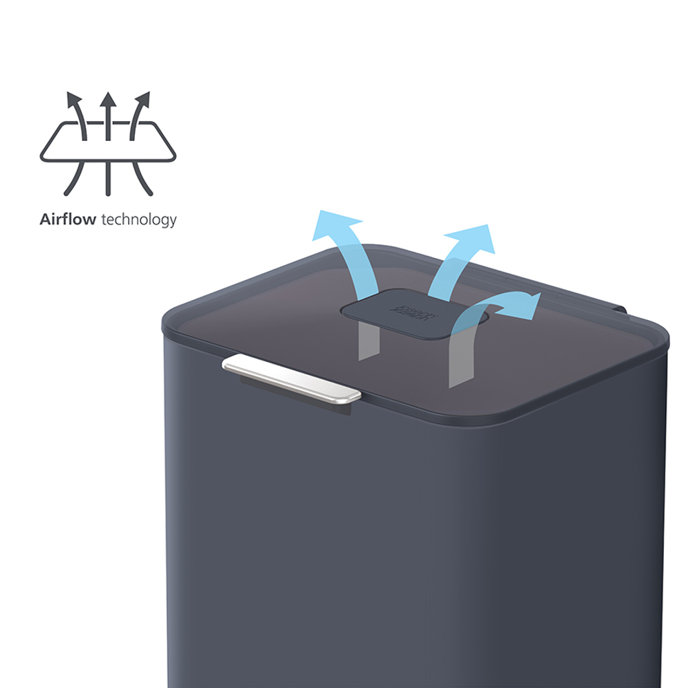 Контейнер для мусора с двумя баками totem max, 60 л, графит