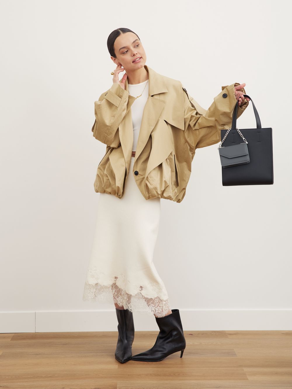 ШОППЕР МАЛЕНЬКИЙ ЧЕРНЫЙ|ГРАФИТ|Т.КОРИЧНЕВЫЙ