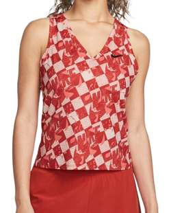 Топ теннисный Nike Court Dri-Fit Fall Victory Tank - cinnabar/black