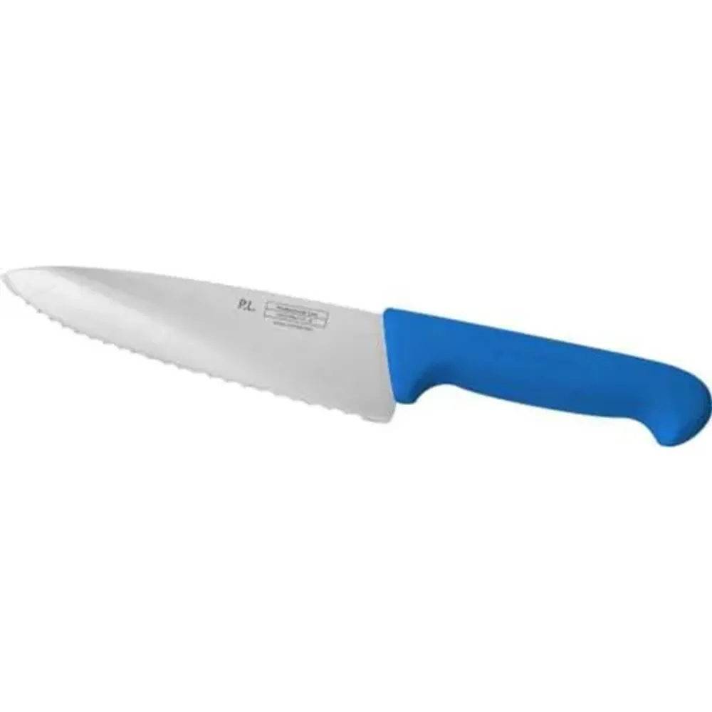 Нож поварской 20 см волнистое лезвие PRO-Line синяя ручка P.L. Proff Cuisine