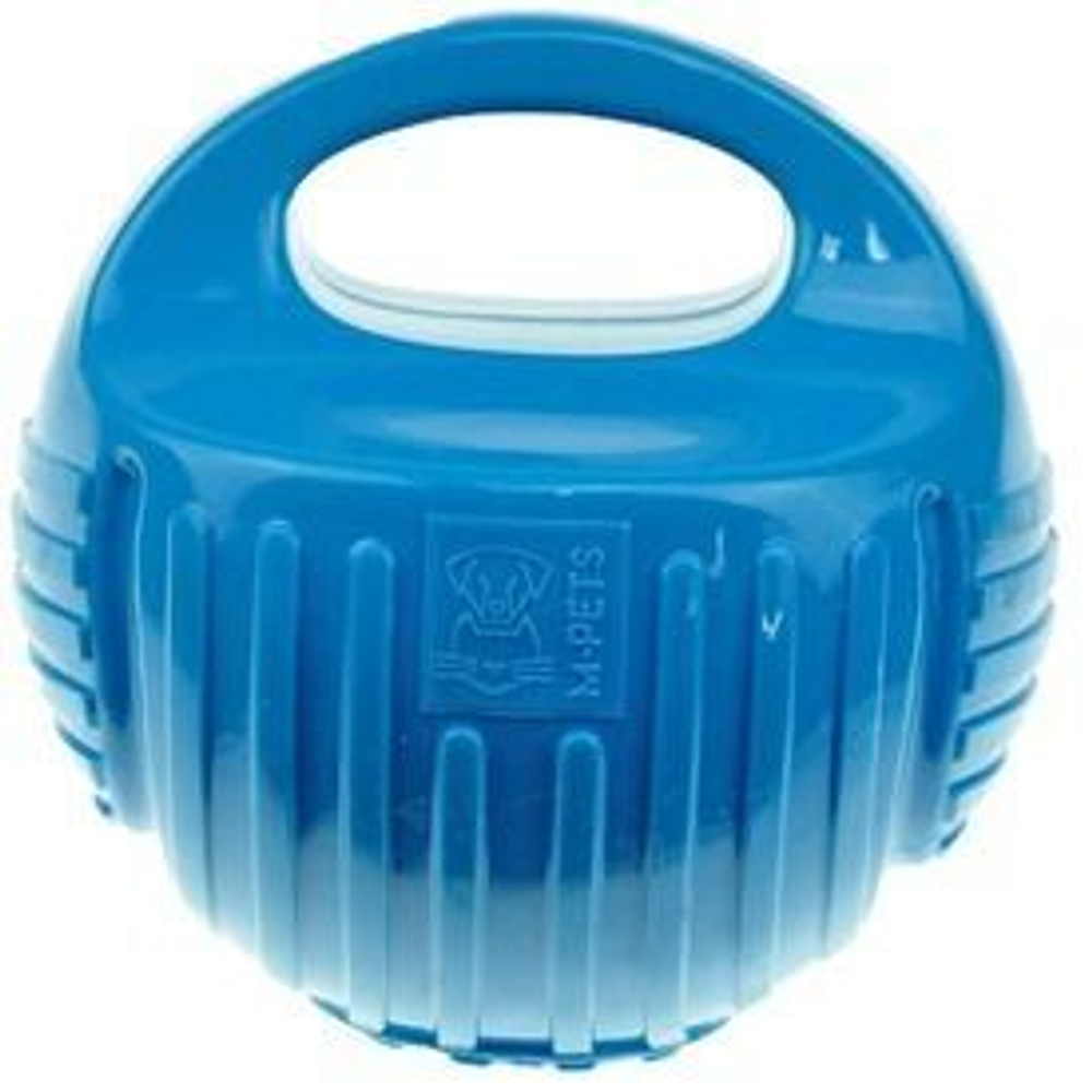 M-PETS Игрушка для собак мяч-гиря, цвет синий, 18 см