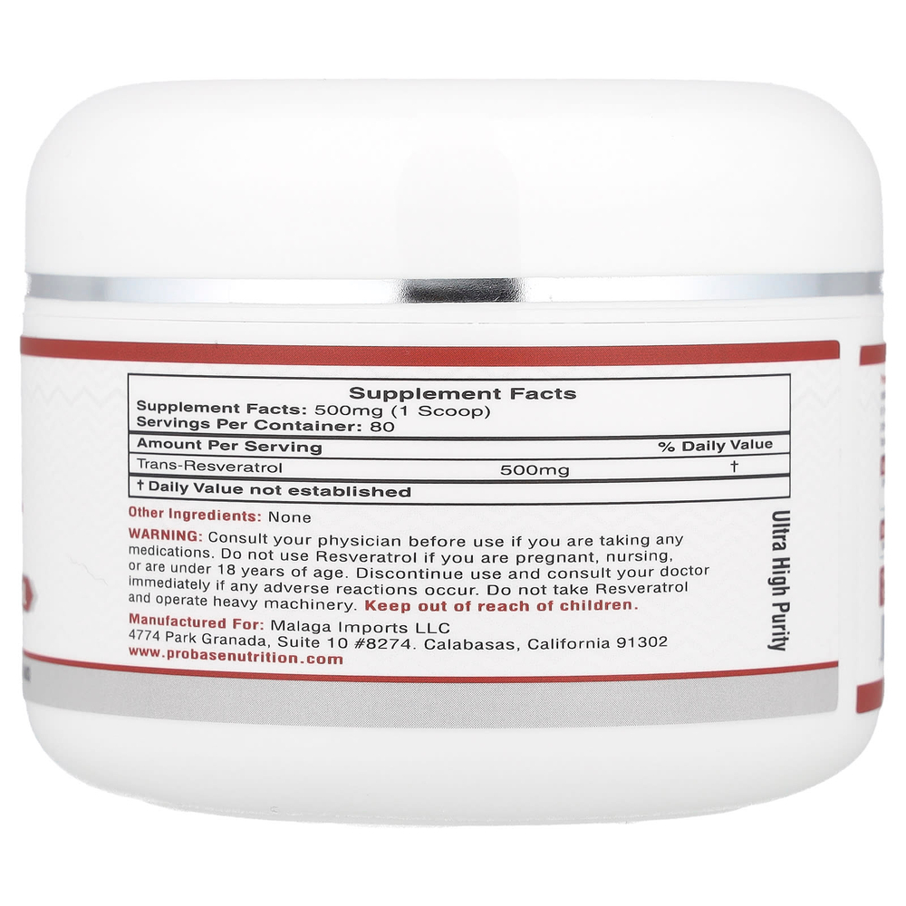 Probase Nutrition, Ресвератрол в порошке, 40 г (1,4 унции)