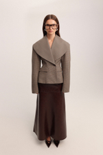 Жакет с округлым воротником