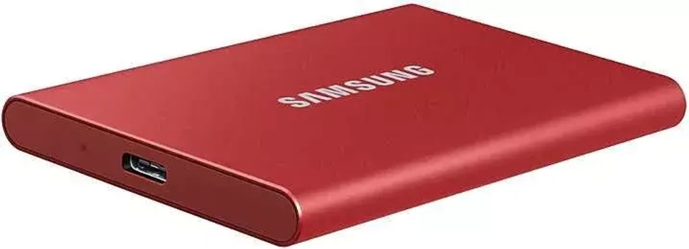 Внешний накопитель SSD USB3.0 1.8" 500Gб Samsung T7 (MU-PC500R/WW) USB 3.2 Type C Красный