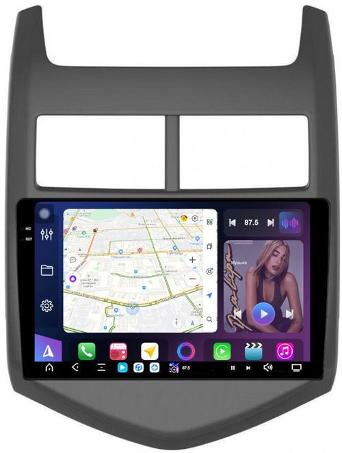 Магнитола для Chevrolet Aveo 2 2012-2015 - FarCar S500-TS20 монитор 9.5" 2K QLED на Android 14, Быстрейшая, CarPlay, 4G SIM-слот