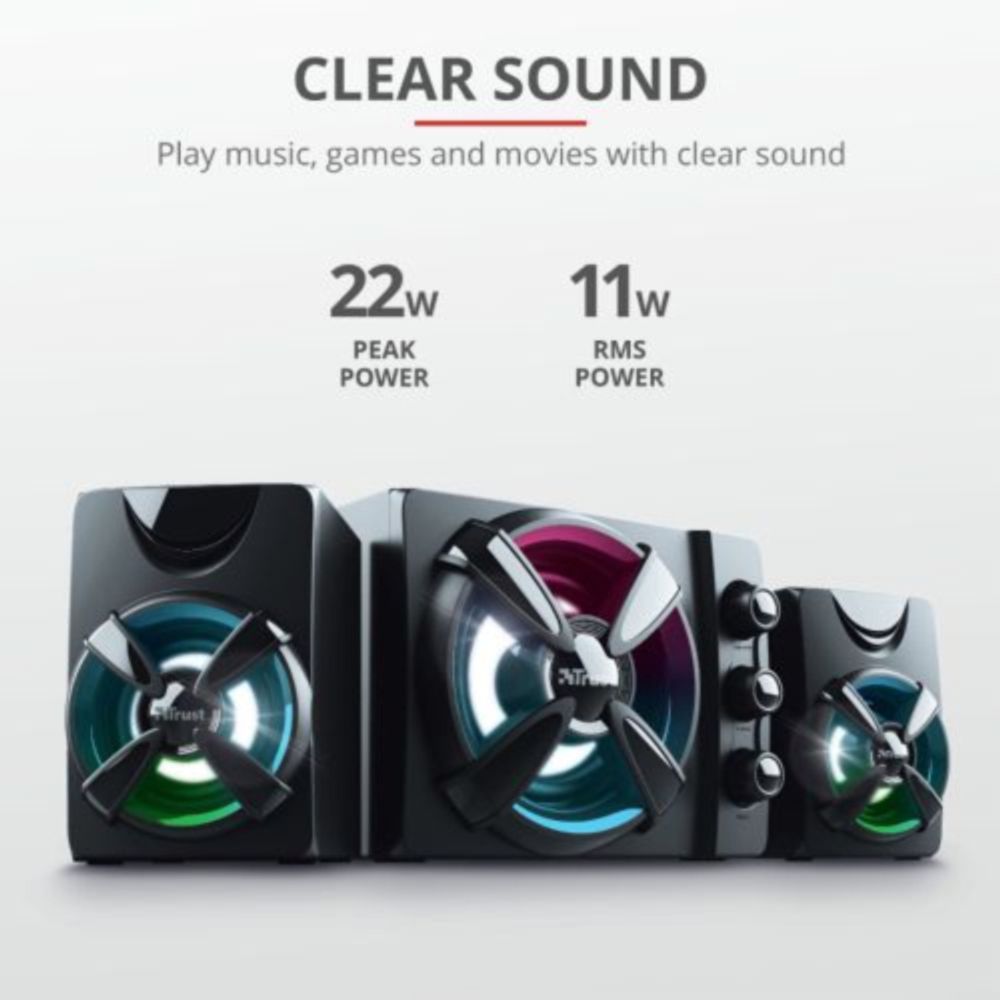 Акустическая система Trust 23644 2.1 активная проводная настольная игровая Ziva | Колонки