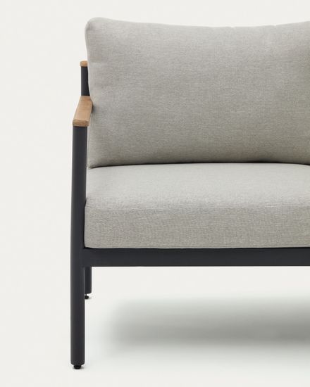 Aiguafreda Набор из 2-местного дивана, 2 кресел и журнального столика из серого алюминия и акации La Forma Испания 