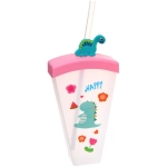 Стакан пластиковый 600мл «Свежесть лета» с трубочкой, цвета микс