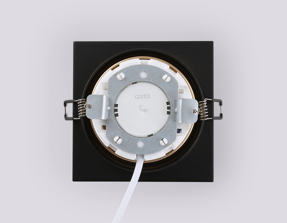 Светильник встраиваемый TN52340 SBK/SGD черный песок/золото песок GX53 max 12W 115*115*25