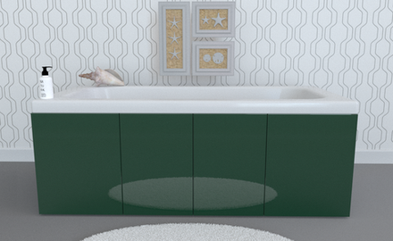 Экран под ванну комбинированный TR-9-039 темно-зеленый глянец