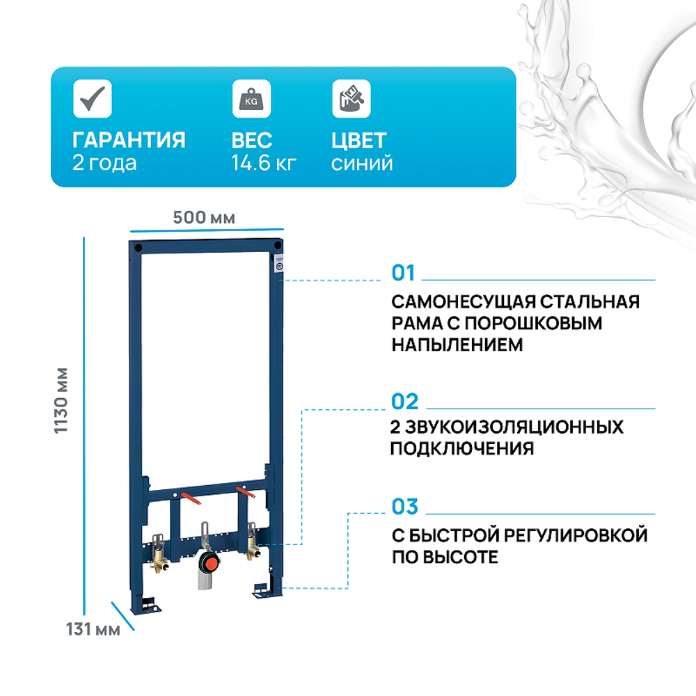 Инсталляция Grohe Rapid SL 38553001 для биде Синяя