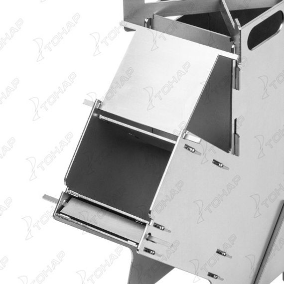 Турбо-печь походная, складная ПМ-04С в чехле, 374х169х440мм, сталь 3,0мм (T-HS-PM-04S) Helios