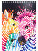 Скетчпад А5 20л. "Радужные зебры" гребень (Проф-Пресс)
