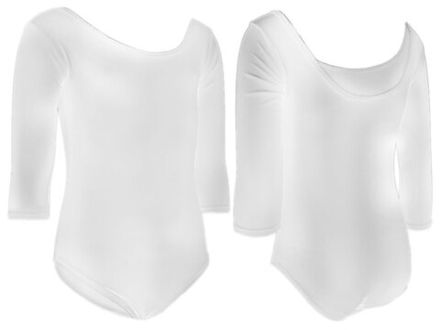 Купальник гимнастический. Размер S. Цвет белый. #07400