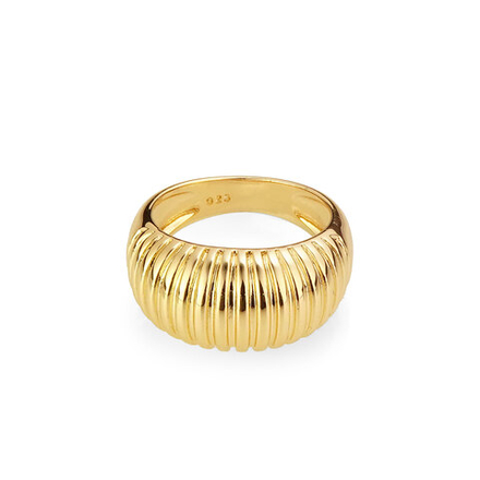 Латунное кольцо широкое Ribbet gold