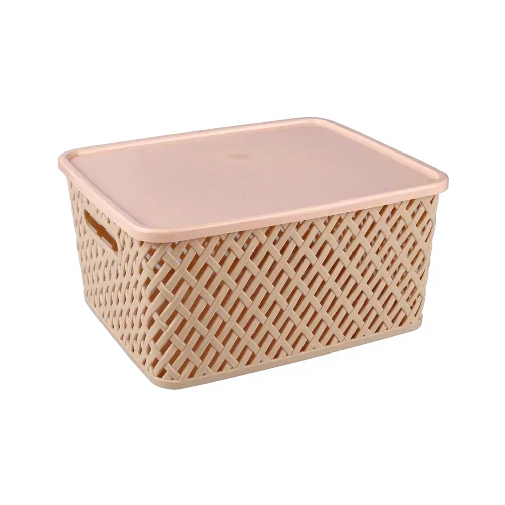 Корзина Плетенка (350х175) с крыш. беж.