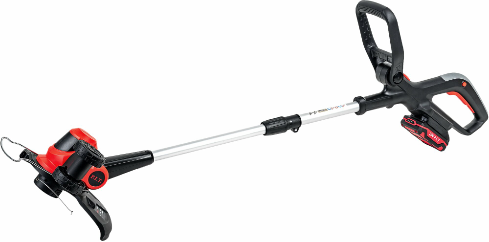 Аккумуляторный триммер P.I.T. PTR20H-250A/1 (20 В, ширина кошения 250 мм, леска 1,6 мм, 1 АКБ 2 А*ч, ЗУ)