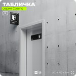 Табличка Вход, 30х10 см, для офиса, кафе, магазина,отеля, серия COSMO, Айдентика Технолоджи