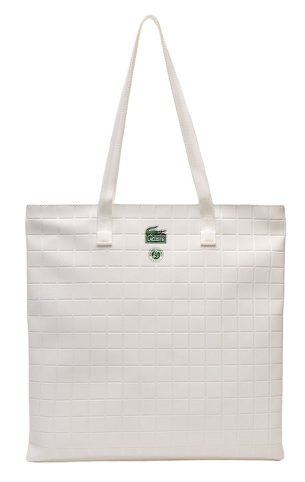 Сумка спортивная Lacoste x Roland Garros Edition Check Print Tote Bag - белый