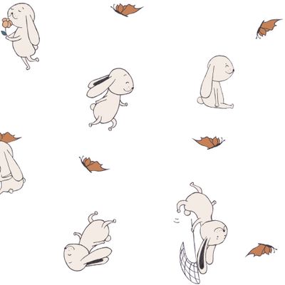 Зайка и бабочка