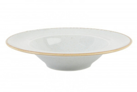 Тарелка глубокая 30 см с полями фарфор цвет серый Seasons