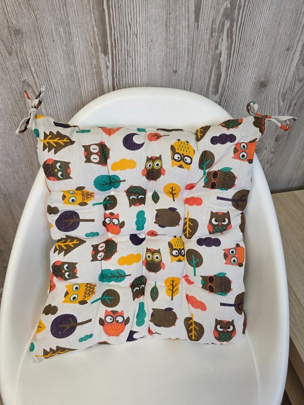 Подушка на стул квадратная 45*45см совята (Т40-417К)