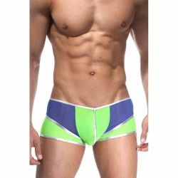 Мужские трусы хипсы зелено-синие Cosmos Colors L30GSB
